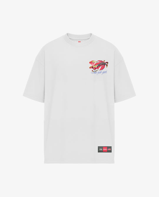 Camiseta Streetwear Dino Claw Branca