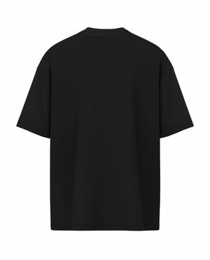 Costas lisas da camiseta oversized preta masculina Brooklyn Prison