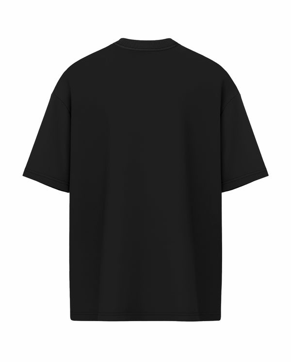 Costas lisas da camiseta oversized preta masculina Brooklyn Prison