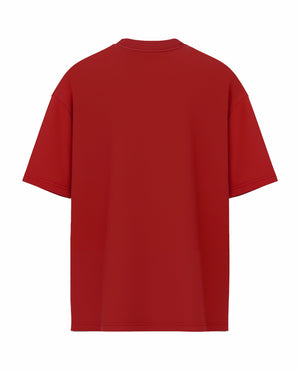 Camiseta Oversized Brooklyn Lettermark Vermelha