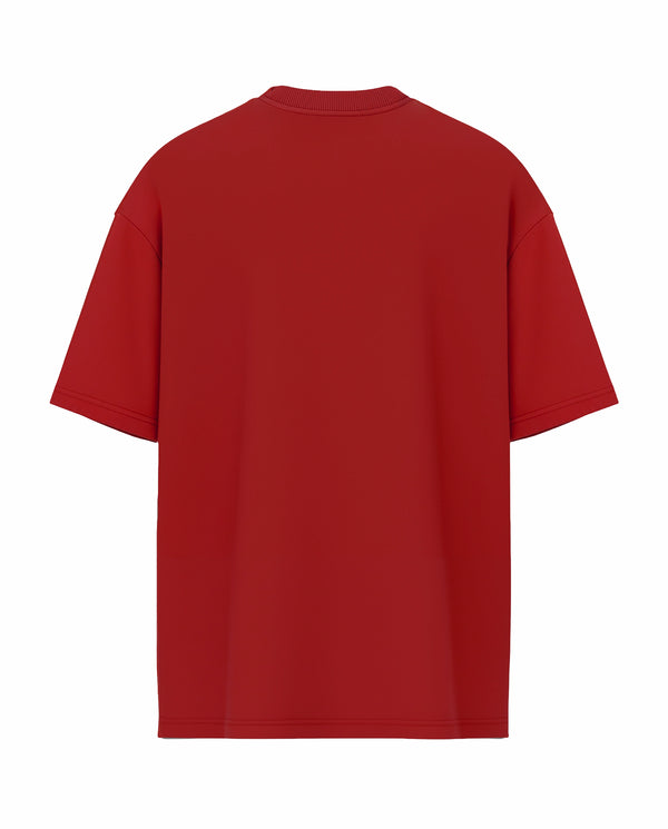 Camiseta Oversized Brooklyn Lettermark Vermelha
