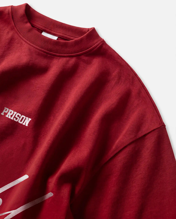 Camiseta Oversized Brooklyn Lettermark Vermelha