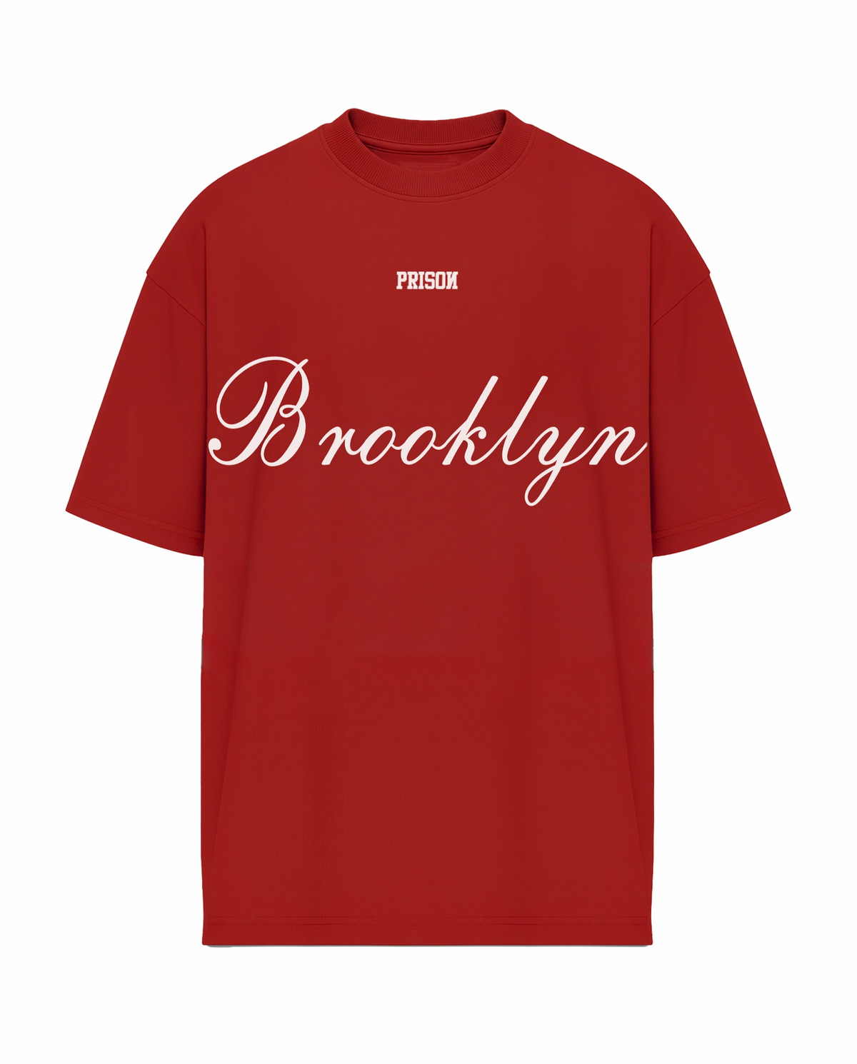 Camiseta Oversized Brooklyn Lettermark Vermelha