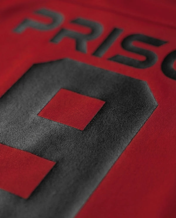 Camiseta futebol americano oversized Dark 9 Vinho Prison
