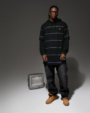 Camiseta listrada Brooklyn Lines preta