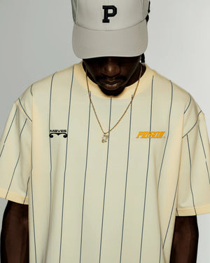 Yellow striped streetwear t-shirt