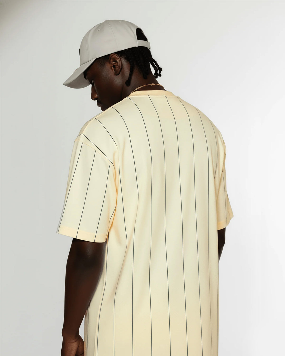 Yellow striped streetwear t-shirt
