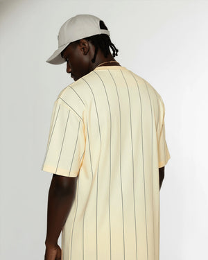 Yellow striped streetwear t-shirt