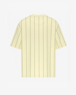 Camiseta listrada streetwear amarela