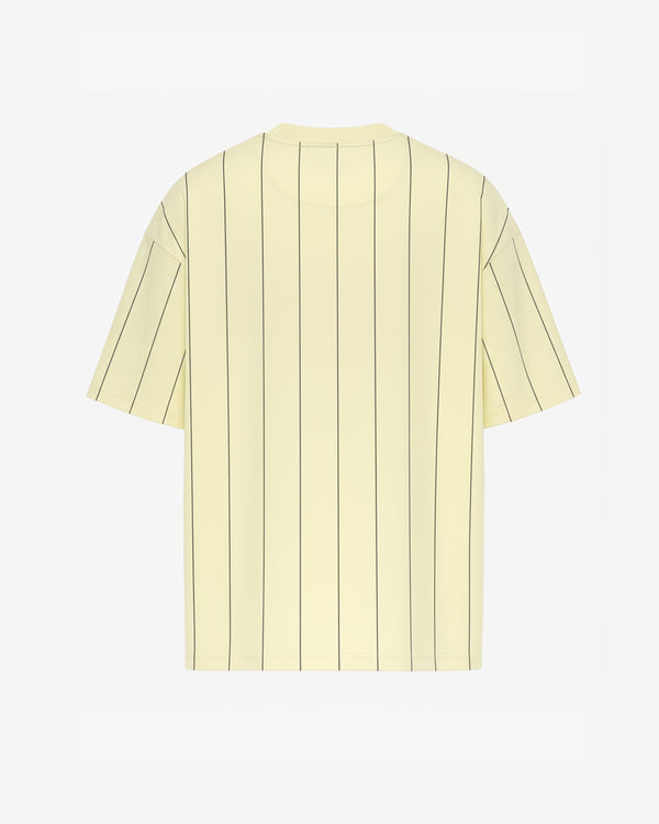 Camiseta listrada streetwear amarela
