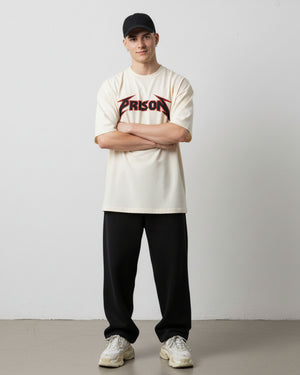 Camiseta rock oversized off white