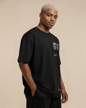 Camiseta oversized new york preta