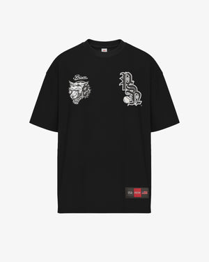 Camiseta Oversized Baseball Preta