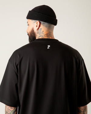 Camiseta Oversized Baseball Preta