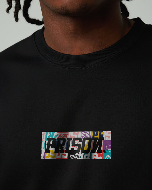 Black RGB Sticker T-Shirt