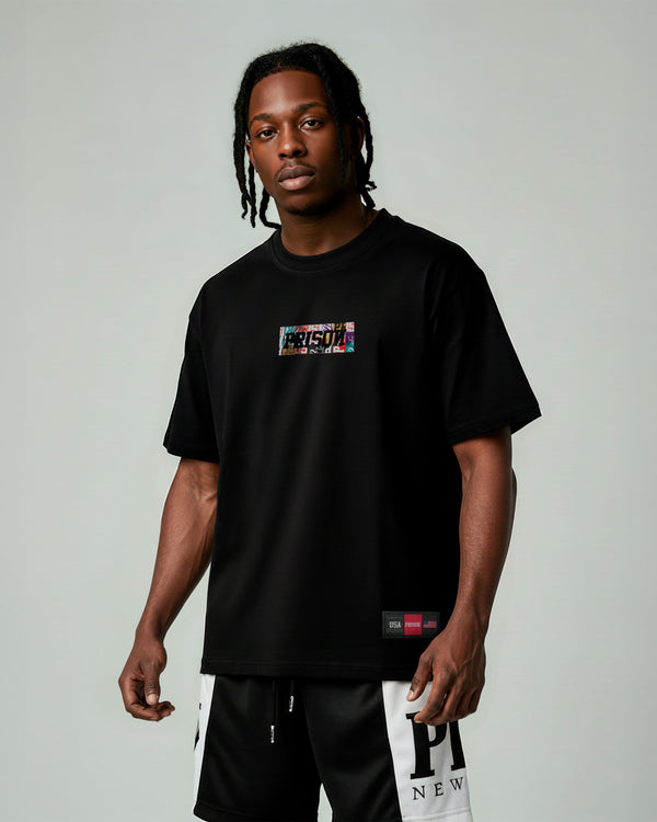 Black RGB Sticker T-Shirt