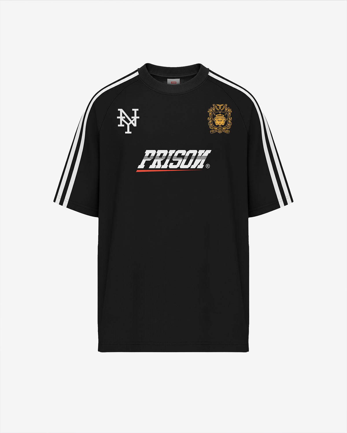 Camiseta Raglan Masculina Oversized Essence Prison Preta