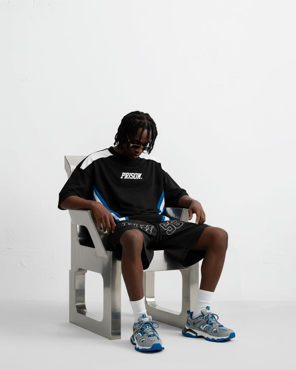 Camiseta esportiva Fast lane preta