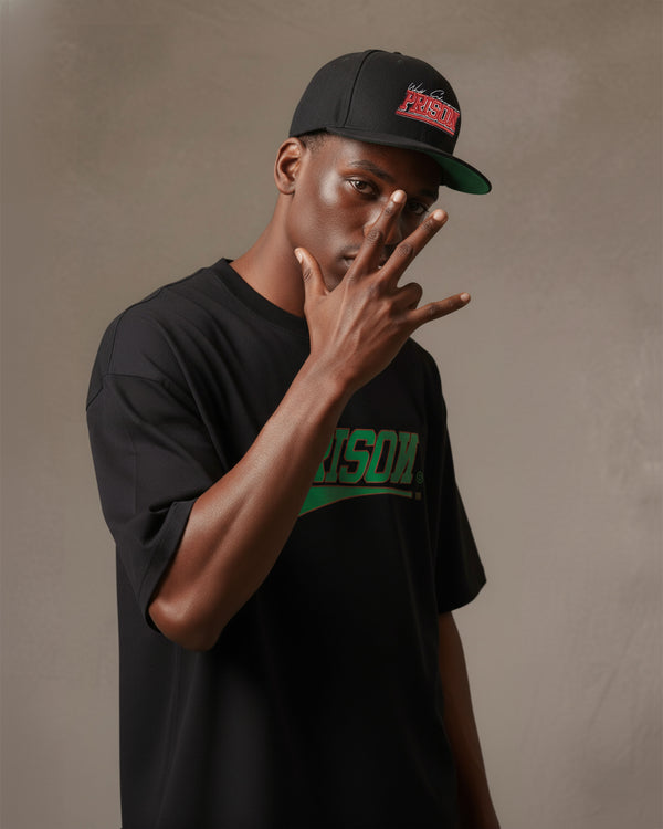 Camiseta streetwear box logo preta