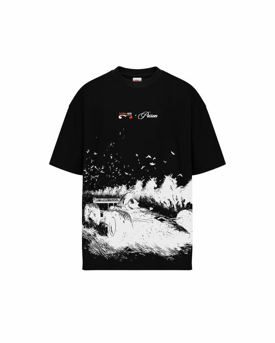 Camiseta oversized motors prison x mavericks