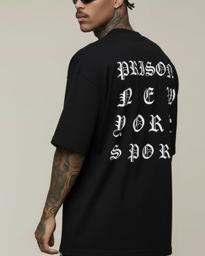 Camiseta oversized workout preta