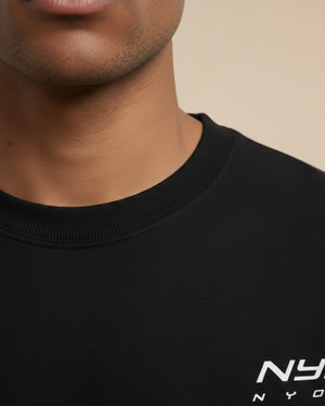 Camiseta oversized nyc obit preta