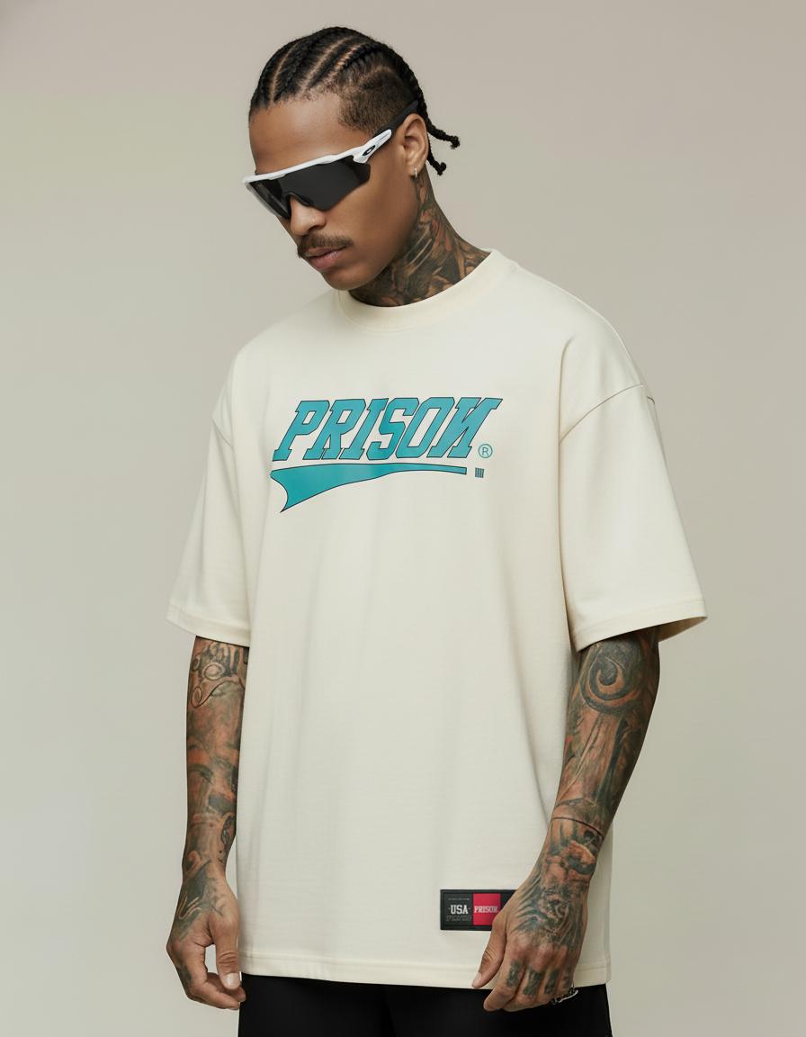 Camiseta streetwear box logo off white