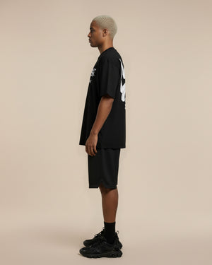 Camiseta oversized new york preta