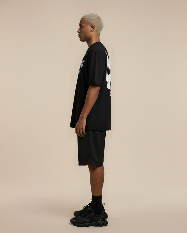 Camiseta oversized new york preta