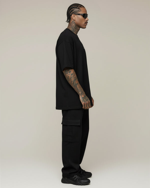 Camiseta oversized box essentials preta