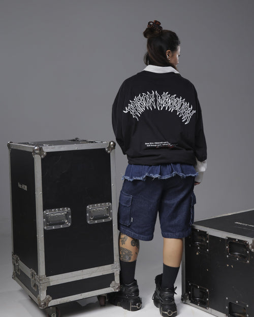 Camiseta oversized boxy core preta