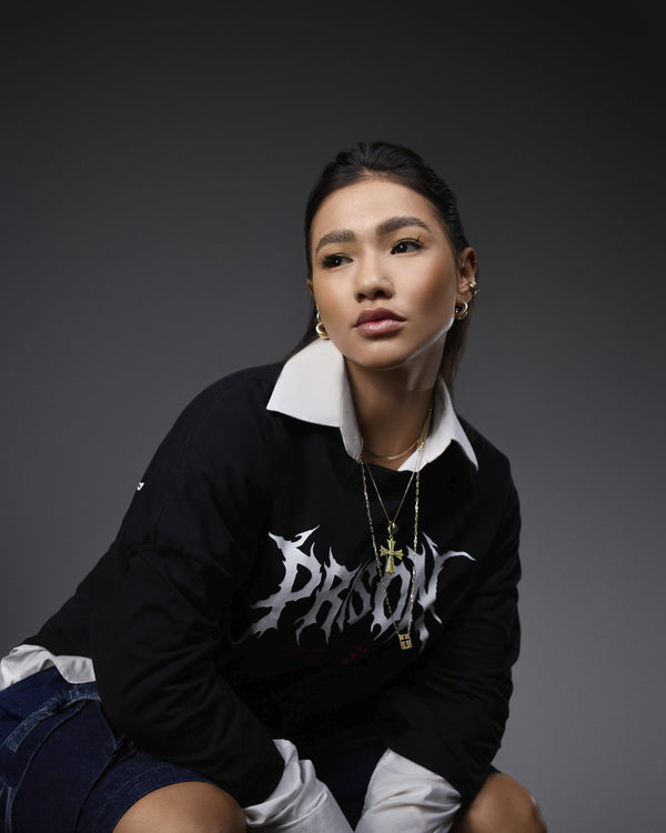 Camiseta oversized boxy core preta