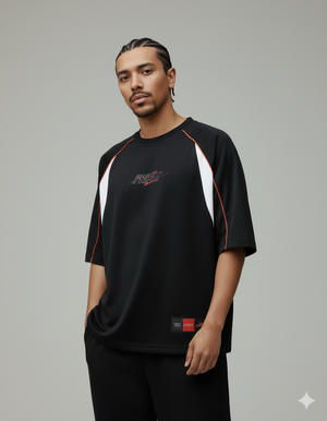 Camiseta raglan 3/4 over 93 preta