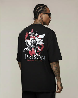 Camiseta oversized samurai preta