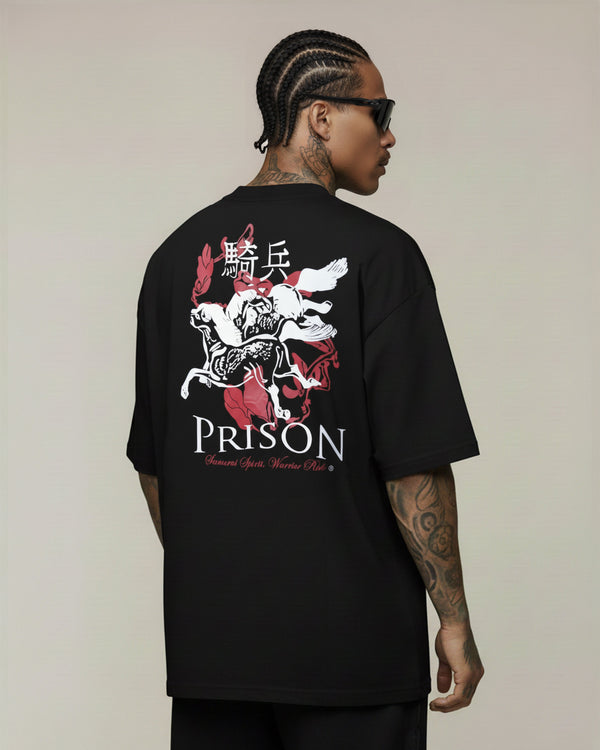 Camiseta oversized samurai preta