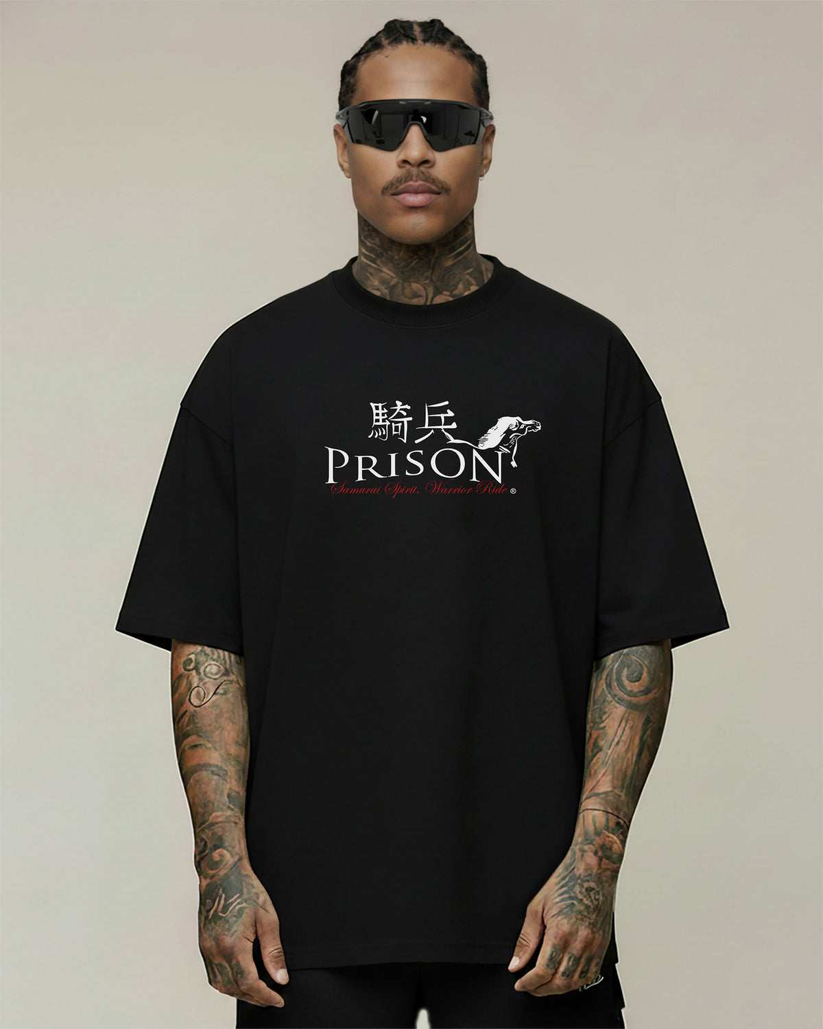 Black oversized samurai t-shirt