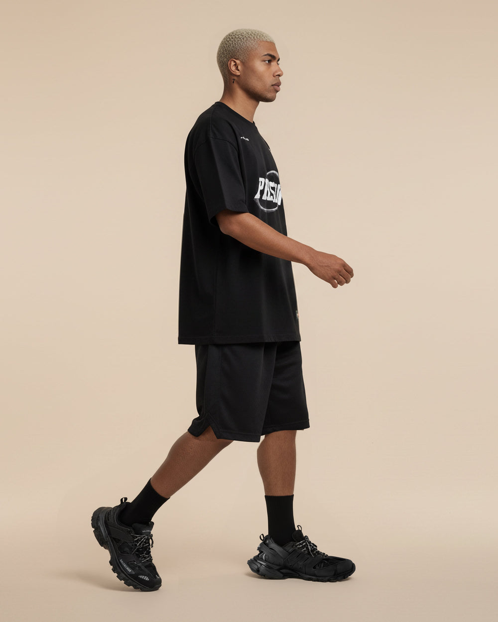 Camiseta oversized nyc obit preta