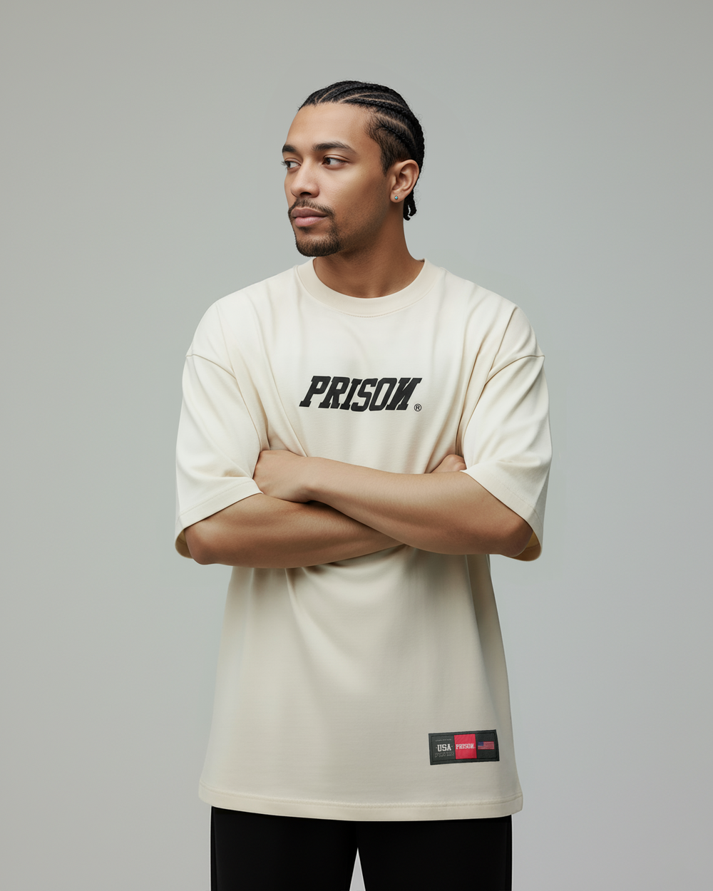 Camiseta box oversized icon logo