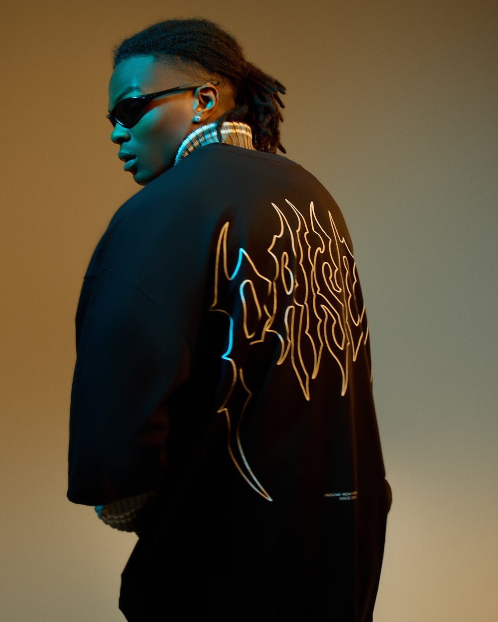 Camiseta oversized Iron preta