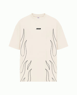 Camiseta Oversized Flame Prison X Offwhite