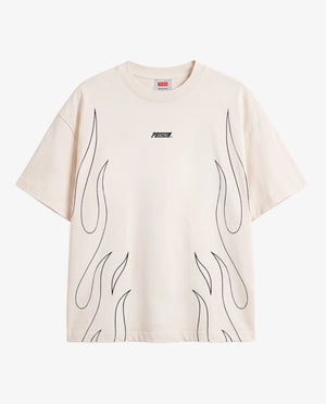 Camiseta Oversized Flame Prison X Offwhite