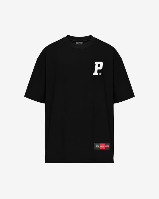 Camiseta streetwear p preta prison