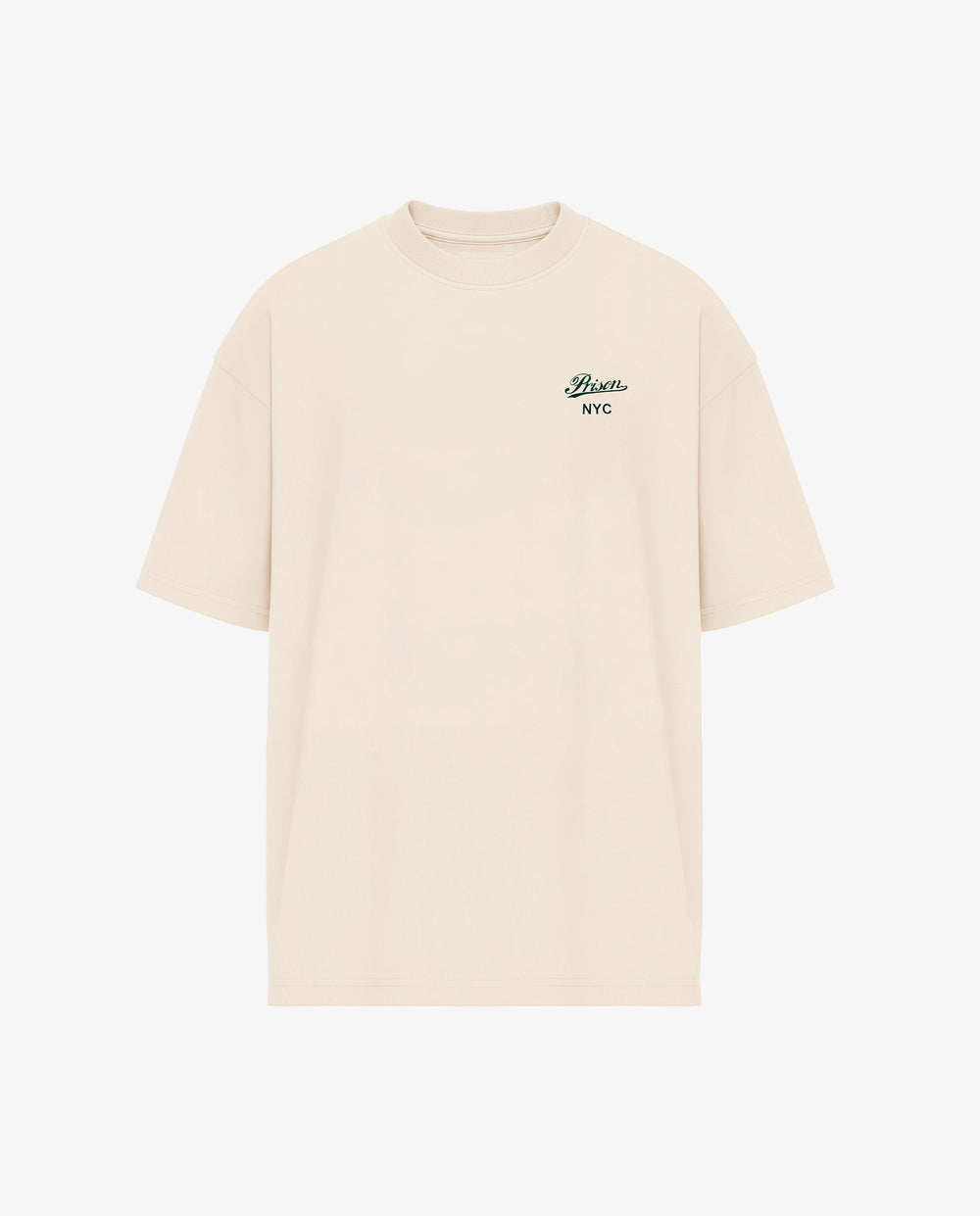 Camiseta offwhite prison logo verde