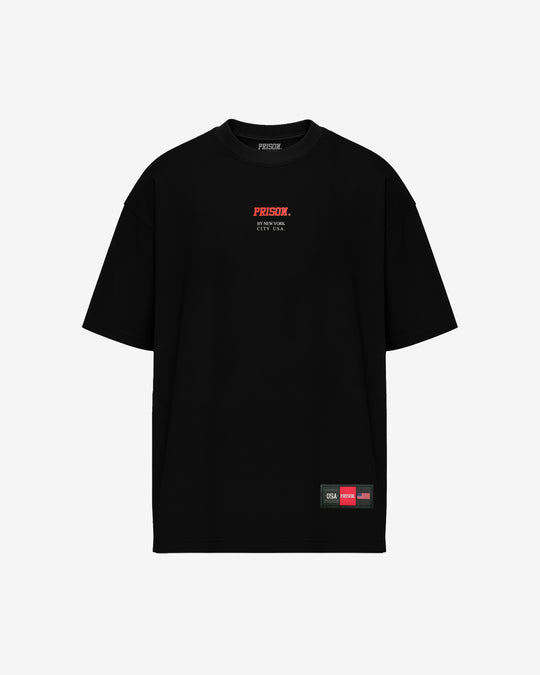 Camiseta streetwear logo red preta