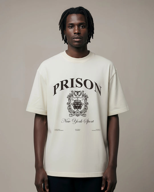 Camiseta streetwear Prison® off white oriental
