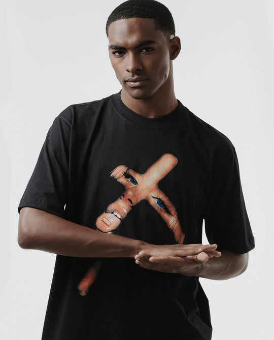 Black Cross Streetwear T-Shirt
