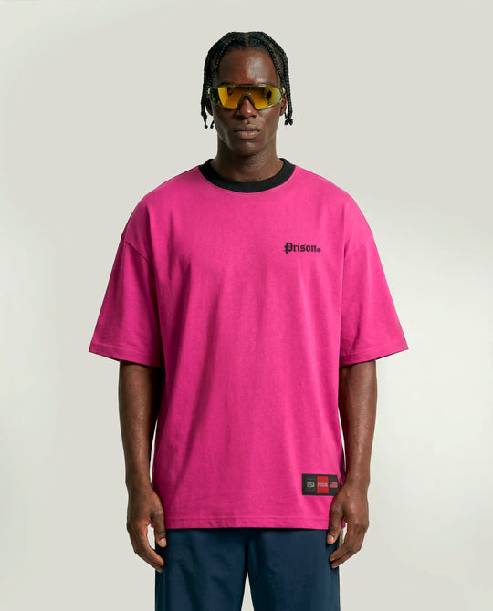 Camiseta Oversized Prison® Streets Rosa — frente