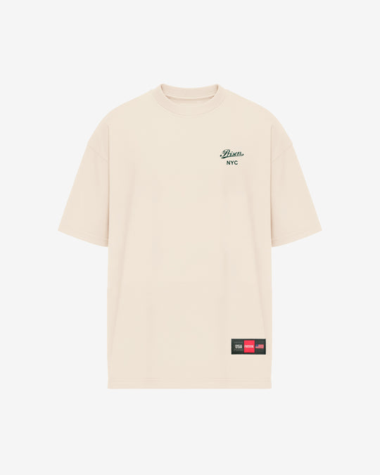 Camiseta offwhite prison logo verde