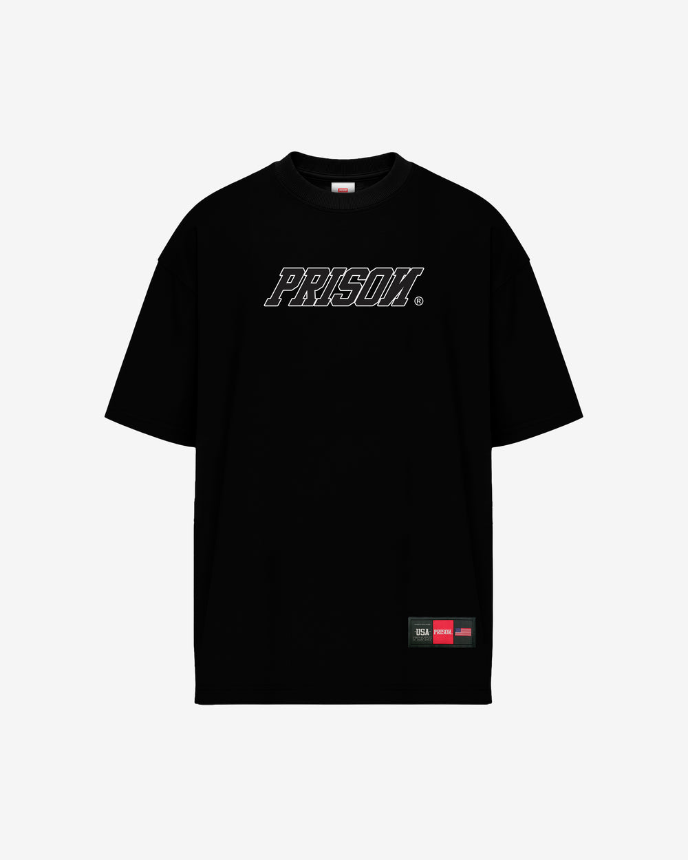 Camiseta logo prison vazado preta