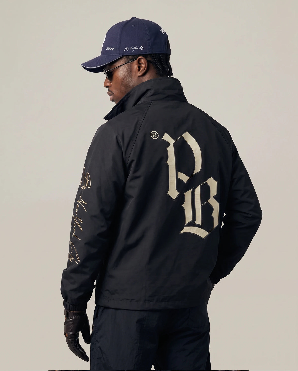 Coach Jacket corta vento Oversized Sovereign Preta